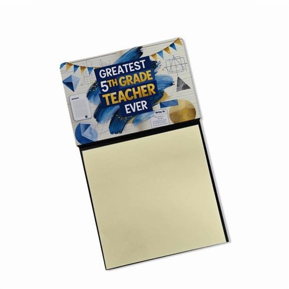 Carolines Treasures DAC8758TSN 5.25 x 3.25 in. Greatest 5th Grade Teacher Ever Funny Sticky Note Holder for Teachers Gift