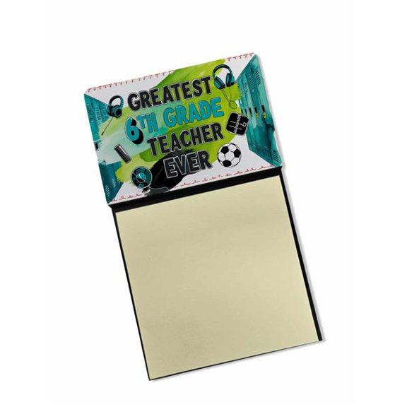 Carolines Treasures DAC8759TSN 5.25 x 3.25 in. Greatest 6th Grade Teacher Ever Funny Sticky Note Holder for Teachers Gift