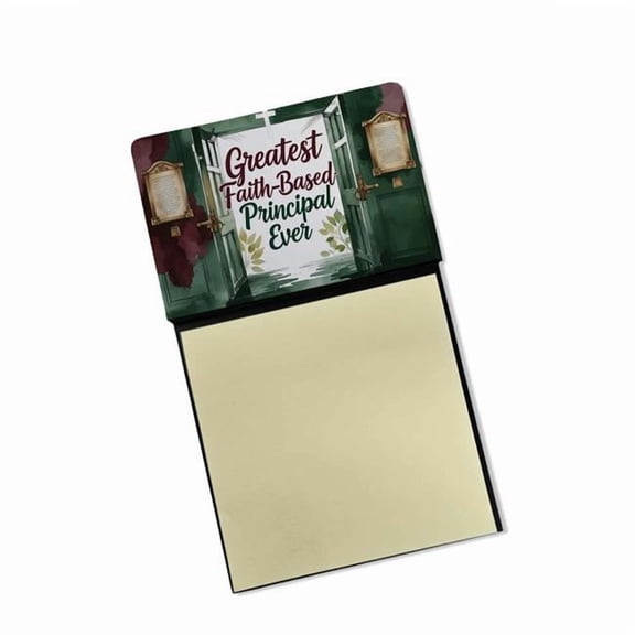 Carolines Treasures DAC8808TSN 5.25 x 3.25 in. Greatest Faith-Based Principal Ever Funny Sticky Note Holder for Teachers Gift