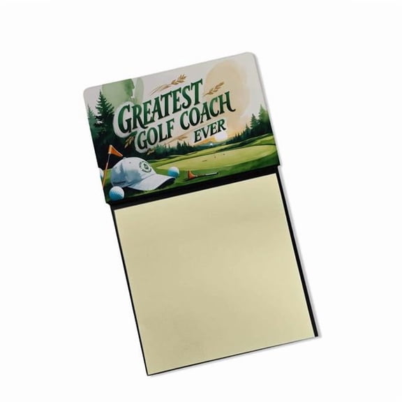Carolines Treasures DAC8816TSN 5.25 x 3.25 in. Greatest Golf Coach Ever Funny Sticky Note Holder for Teachers Gift