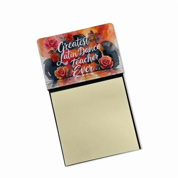 Carolines Treasures DAC8841TSN 5.25 x 3.25 in. Greatest Latin Dance Teacher Ever Funny Sticky Note Holder for Teachers Gift