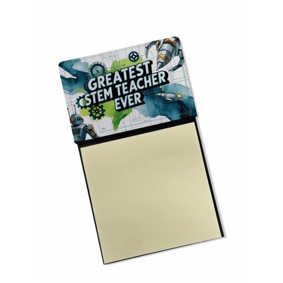 Carolines Treasures DAC8876TSN 5.25 x 3.25 in. Greatest STEM Teacher Ever Funny Sticky Note Holder for Teachers Gift