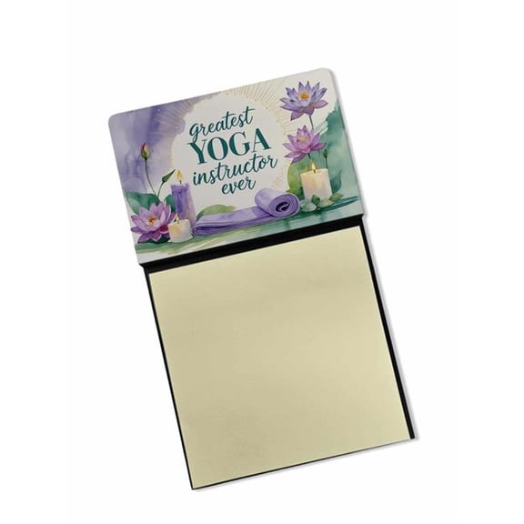 Carolines Treasures DAC8897TSN 5.25 x 3.25 in. Greatest Yoga Instructor Ever Funny Sticky Note Holder for Teachers Gift