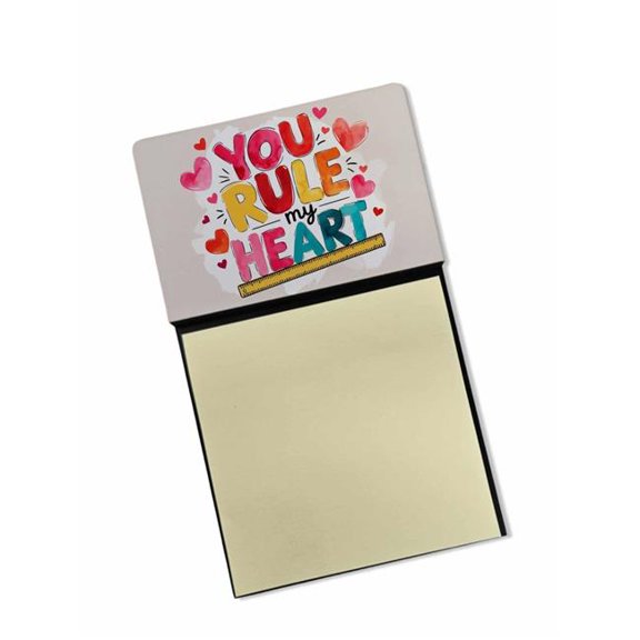 Carolines Treasures DAC9004TSN 5.25 x 3.25 in. You Rule My Heart Funny Sticky Note Holder for Teachers Gift