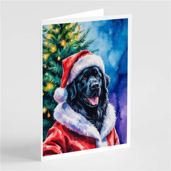 Carolines Treasures DAC8498GCA7P 5 x 7 in. Black Found Land Christmas Greeting Cards - Pack of 8