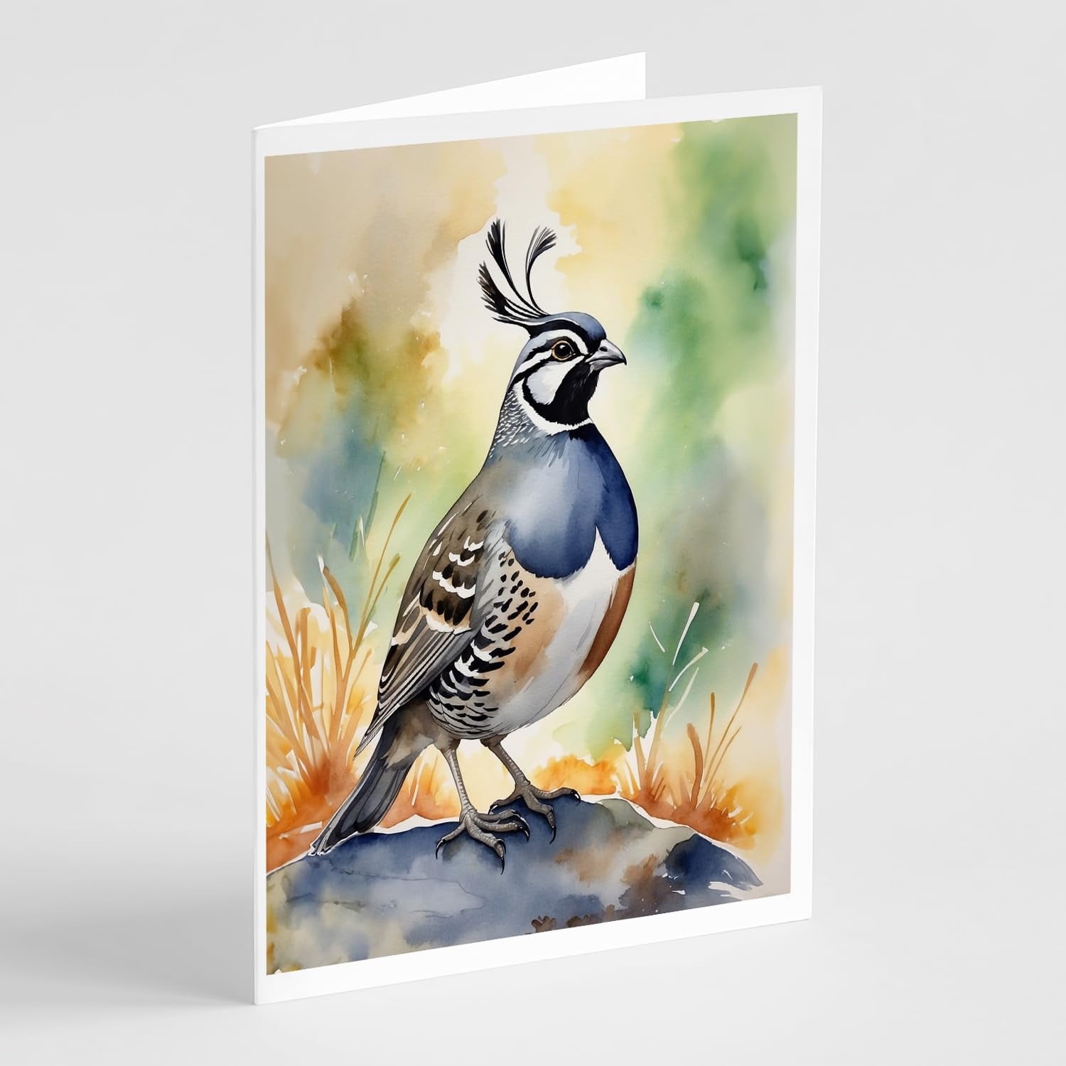 Carolines Treasures DAC7424GCA7P 5 x 7 in. California Quail Greeting Cards - Pack of 8