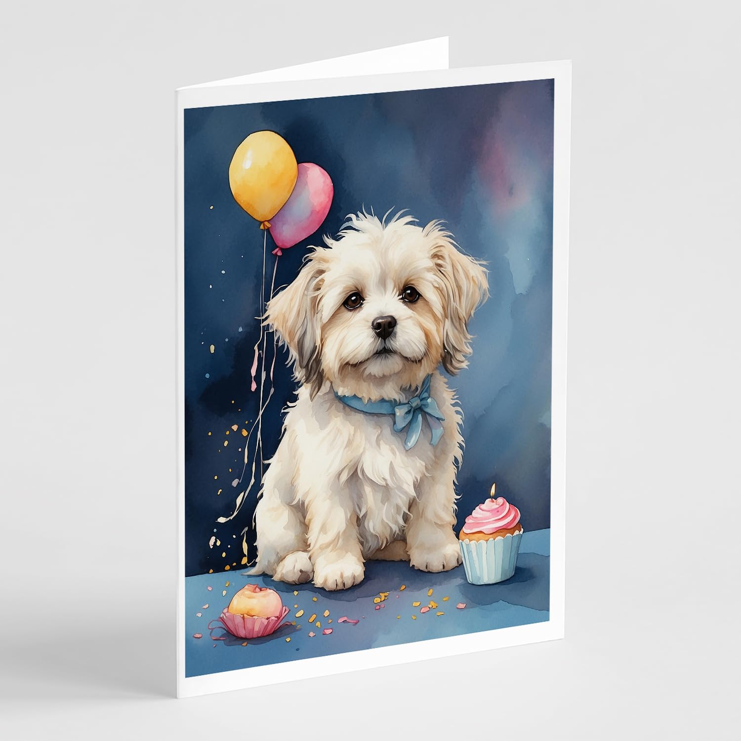 Carolines Treasures DAC8031GCA7P 5 x 7 in. Coton De Tulear Happy Birthday Greeting Cards - Pack of 8