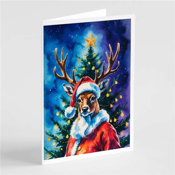 Carolines Treasures DAC8523GCA7P 5 x 7 in. Deer Christmas Greeting Cards - Pack of 8