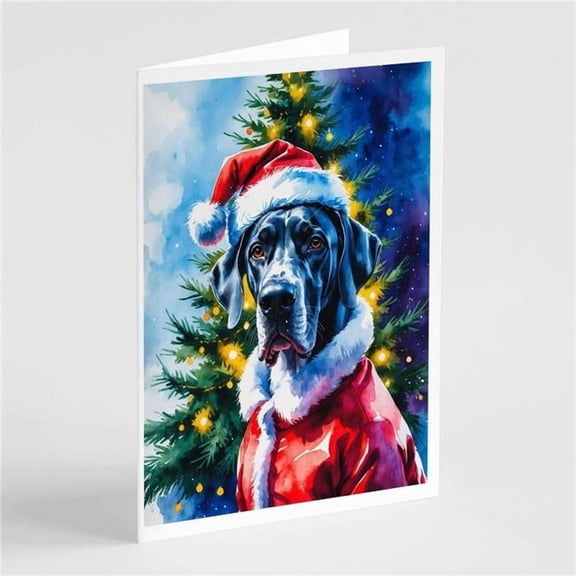 Carolines Treasures DAC8490GCA7P 5 x 7 in. Great Dane Christmas Greeting Cards - Pack of 8