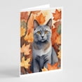 thumbnail image 1 of Carolines Treasures DAC7142GCA7P 5 x 7 in. Korat Cat in Fall Leaves Greeting Cards - Pack of 8, 1 of 3