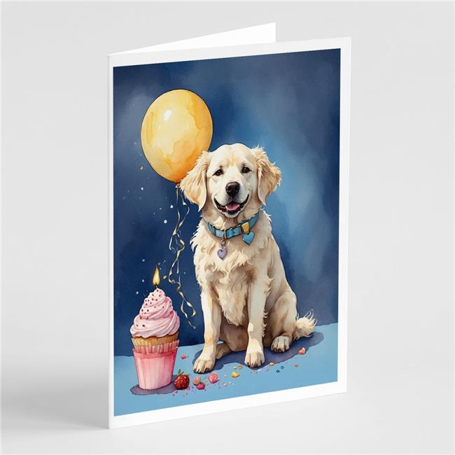 Carolines Treasures DAC7967GCA7P 5 x 7 in. Kuvasz Happy Birthday Greeting Cards - Pack of 8