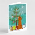 thumbnail image 1 of Carolines Treasures BB4189GCA7P 5 x 7 in. Merry Christmas Tree Irish Setter Greeting Cards - Pack of 8, 1 of 1