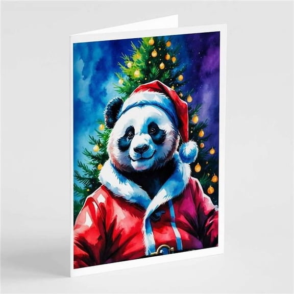 Carolines Treasures DAC8536GCA7P 5 x 7 in. Panda Christmas Greeting Cards - Pack of 8