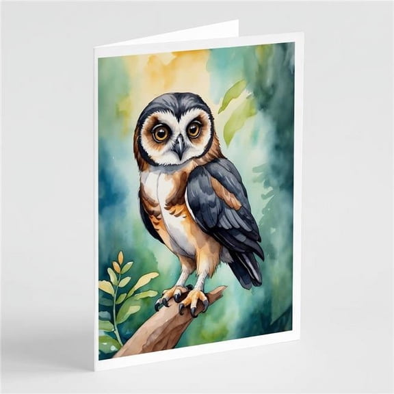 Carolines Treasures DAC7464GCA7P 5 x 7 in. Spectacled Owl Greeting Cards - Pack of 8