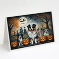 thumbnail image 1 of Carolines Treasures DAC2009GCA7P 5 x 7 in. Australian Shepherd Spooky Halloween Greeting Cards & Envelopes - Pack of 8, 1 of 3