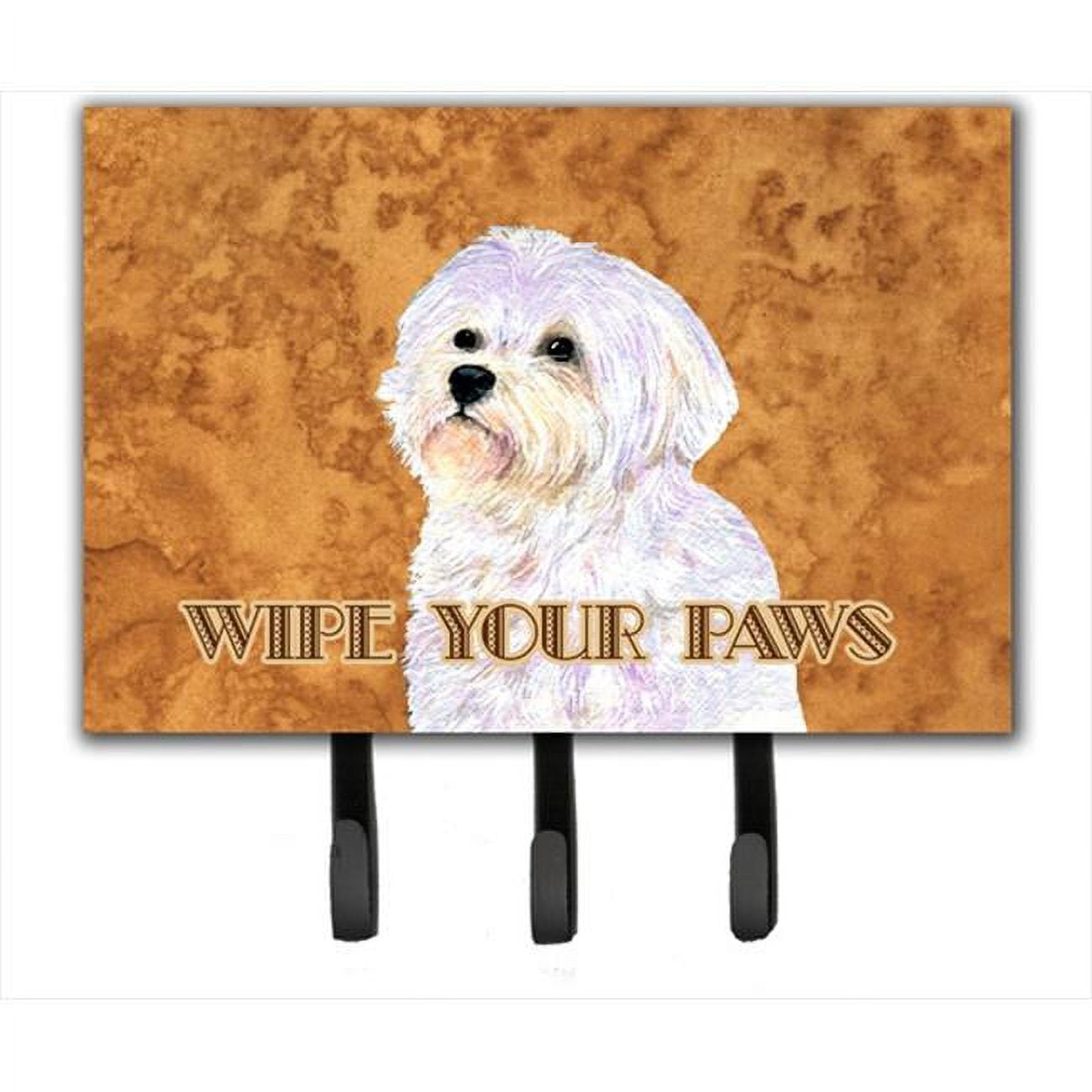 Carolines Treasures 6 x 9 in. Puppy Cut Maltese Wipe Your Paws Leash or