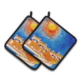thumbnail image 1 of Raccoons on the railing Pair of Pot Holders, 1 of 3