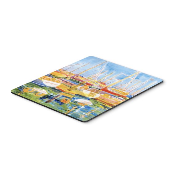Carolines Treasures 6019MP Boats at the Harbour Mouse Pad Hot Pad or Trivet Large multicolor