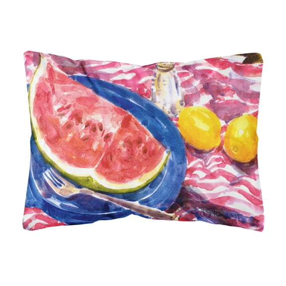 Carolines Treasures 6028PW1216 Watermelon Decorative Canvas Fabric Pillow 12H x16W multicolor