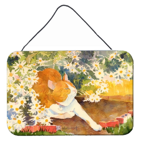 Carolines Treasures 6030DS812 Cat Indoor Aluminium Metal Wall or Door Hanging Prints 8x12 multicolor