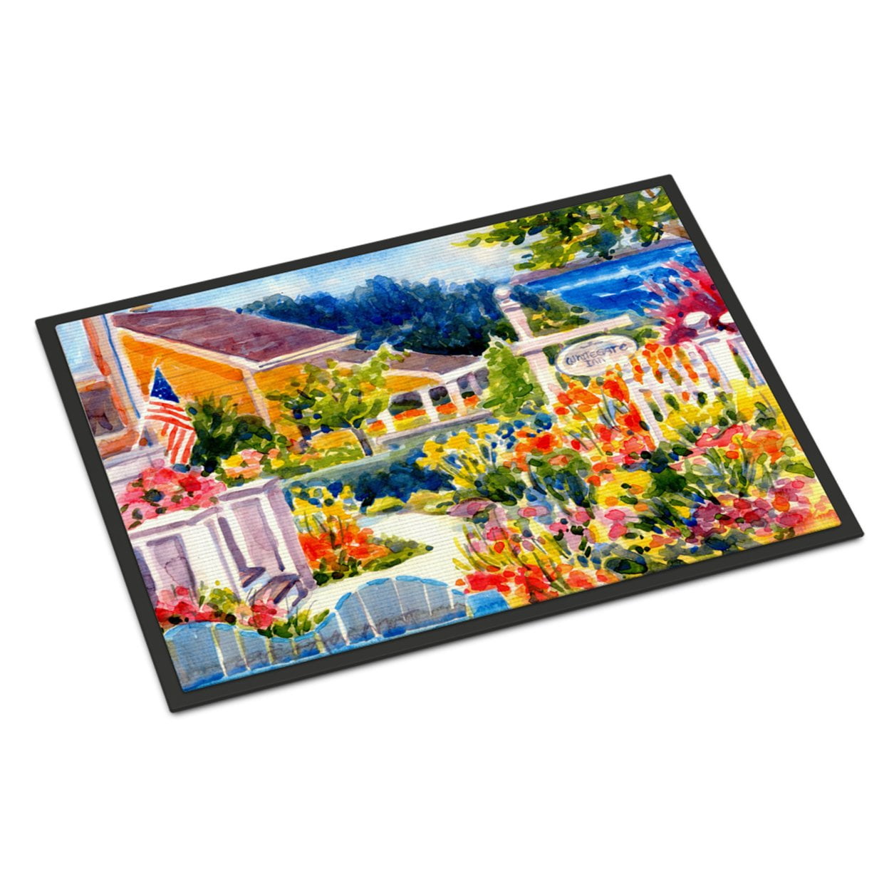 Carolines Treasures 6032MAT Seaside Beach Cottage  Door Mat Indoor Rug or Outdoor Welcome Mat 18X27 Doormat 27"L x 18"W