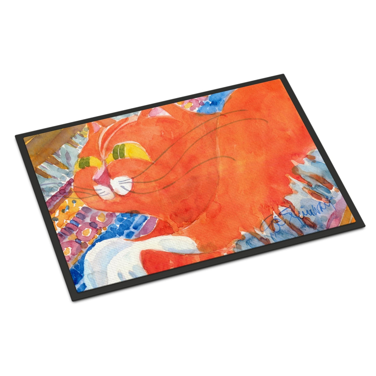 Carolines Treasures 6033JMAT Cat Door Mat Indoor Rug or Outdoor Welcome Mat 24x36 Doormat 36"L x 24"W multicolor