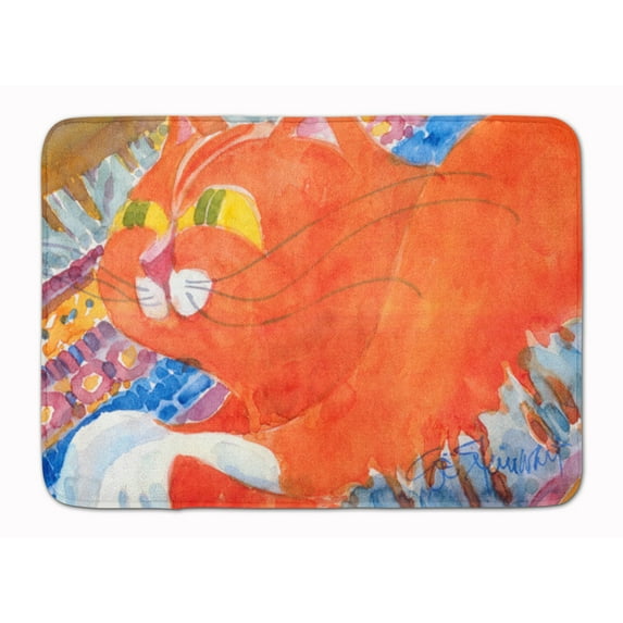 Carolines Treasures 6033RUG Cat Machine Washable Memory Foam Mat 19 X 27" multicolor