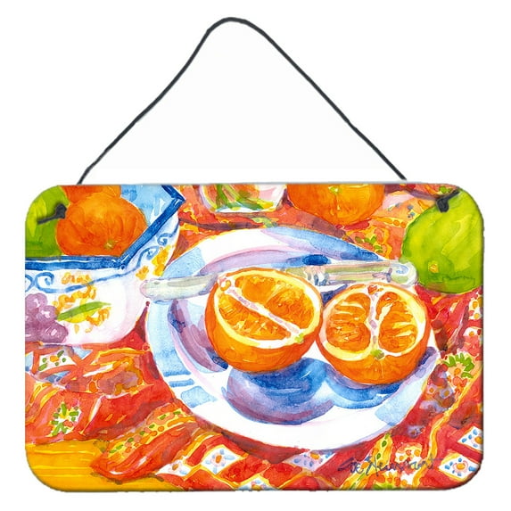 Carolines Treasures 6035DS812 Florida Oranges Sliced for breakfast Indoor Wall or Door Hanging Prints 8x12 multicolor