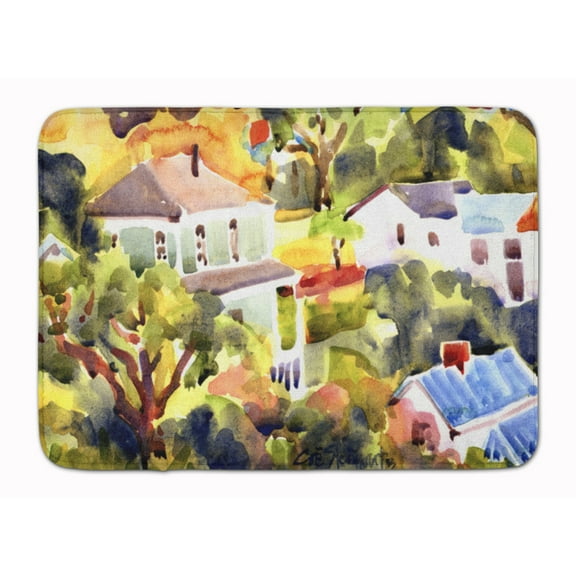 Carolines Treasures 6046RUG Houses Machine Washable Memory Foam Mat 19 X 27" multicolor