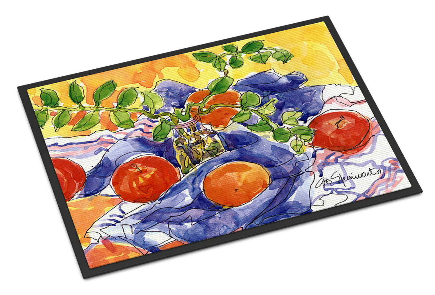 Carolines Treasures Apples Indoor or Outdoor Doormat, 24" x 36", Multicolor