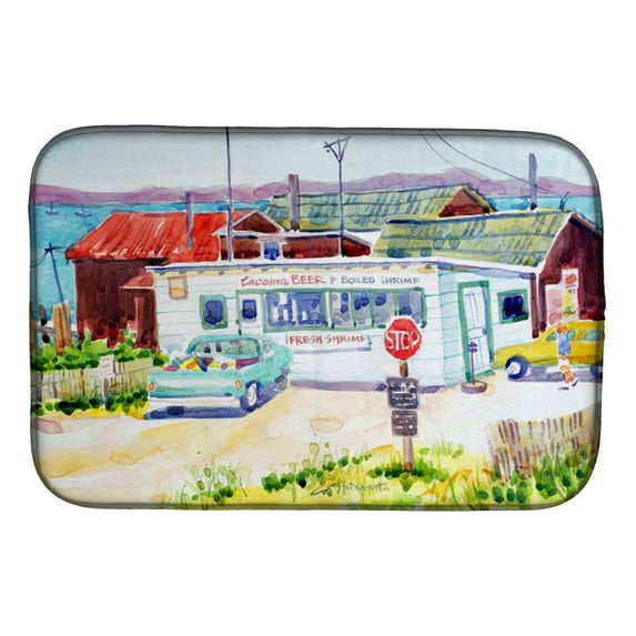 Carolines Treasures 6054DDM Absorbent Dish Drying Mat for Kitchen Counter Seafood Shack for fresh shrimp Dish Drying Mat