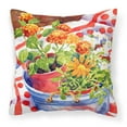 thumbnail image 1 of Carolines Treasures 6058PW1414 Flowers with a side of lemons  Decorative   Canvas Fabric Pillow 14Hx14W multicolor, 1 of 4