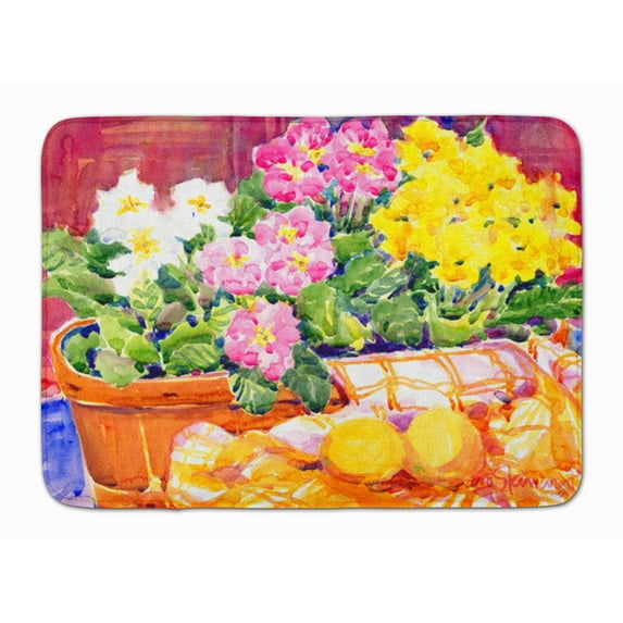 Carolines Treasures 6061RUG Flower - Primroses Machine Washable Memory Foam Mat 19 X 27" multicolor