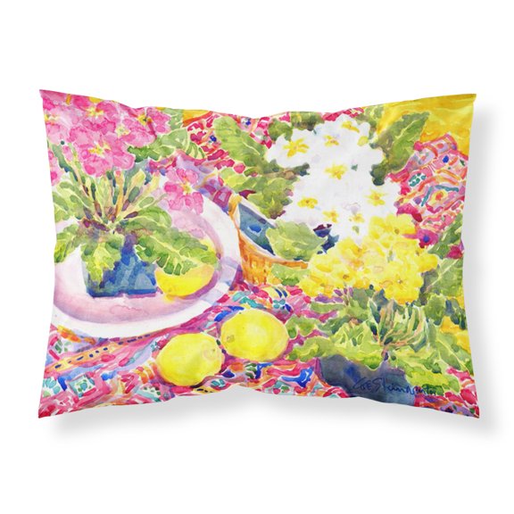 Carolines Treasures 6062PILLOWCASE Flower - Primroses Fabric Standard Pillowcase Standard multicolor