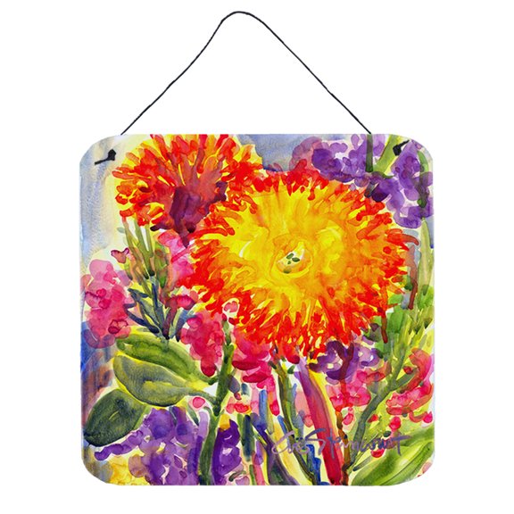 Carolines Treasures 6077DS66 Flower - Aster Wall or Door Hanging Prints 6x6 multicolor