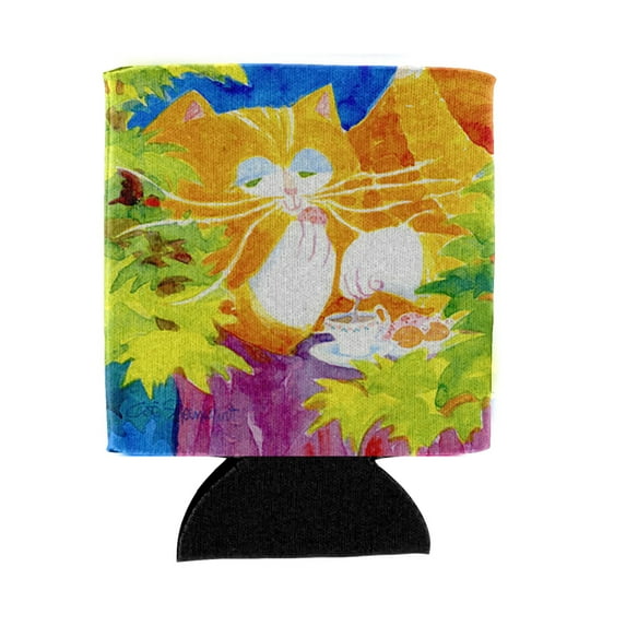 Carolines Treasures 6101CC Cat Tea Time Can or Bottle Beverage Insulator Hugger Can Hugger multicolor