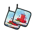 thumbnail image 1 of Carolines Treasures 6137PTHD Lighthouse on the rocks Harbour Pair of Pot Holders , 7.5HX7.5W, multicolor, 1 of 3
