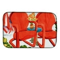 thumbnail image 1 of Red Chairs Patio View Dish Drying Mat, 1 of 4