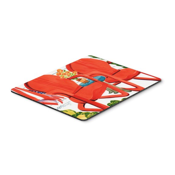 Carolines Treasures 6140MP Red Chairs Patio View Mouse Pad Hot Pad or Trivet Large multicolor