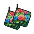 thumbnail image 1 of Carolines Treasures 7.5 x 7.5 in. Hydrangeas in Watercolor Pot Holders - Set of 2, 1 of 5