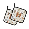 thumbnail image 1 of Carolines Treasures WDK7324PTHD 7.5 x 7.5 in. Red & White Border Collie Coffee Bar Pair of Pot Holders, 1 of 1