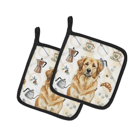Carolines Treasures WDK7500PTHD 7.5 x 7.5 in. Sandy Leonberger Coffee Bar Pair of Pot Holders