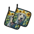 thumbnail image 1 of Carolines Treasures 7.5 x 7.5 in. Unisex Irish Wolfhound in Sunflowers Pair of Pot Holder, 1 of 2