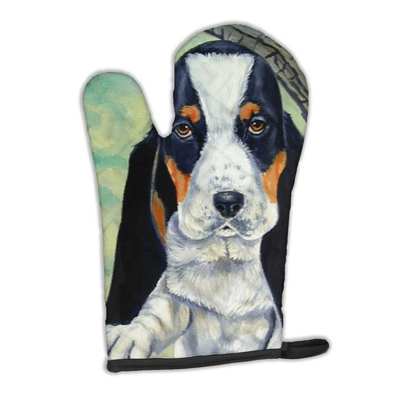 Basset Hound on the branch Oven Mitt