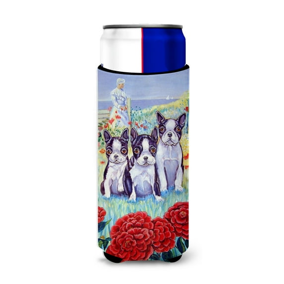 Carolines Treasures 7005MUK Boston Terrier Trio Ultra Hugger for slim cans Slim Can multicolor