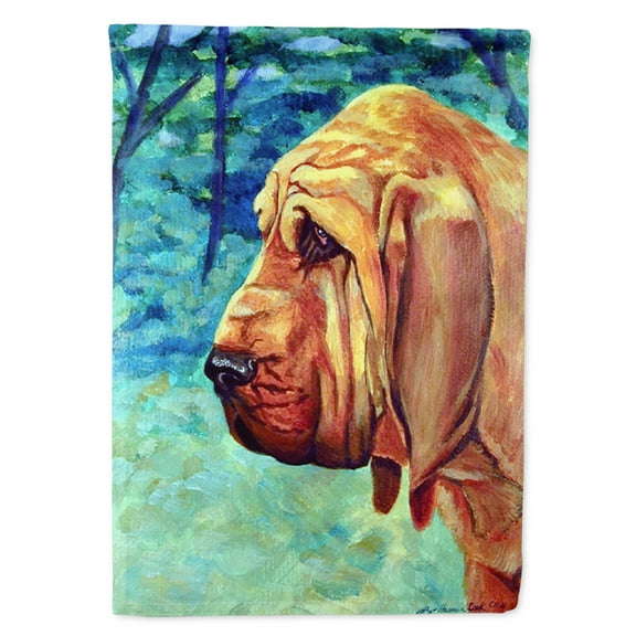 Carolines Treasures 7013-FLAG-PARENT Bloodhound Thoughtful Flag  multicolor