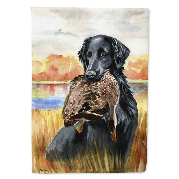 Carolines Treasures 7032-FLAG-PARENT Flat Coated Retriever Flag  multicolor