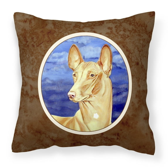 Carolines Treasures 7044PW1414 Pharaoh Hound Fabric Decorative Pillow  14Hx14W multicolor