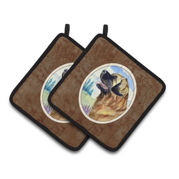 Carolines Treasures 7056PTHD Leonberger Pair of Pot Holders 7.5HX7.5W multicolor