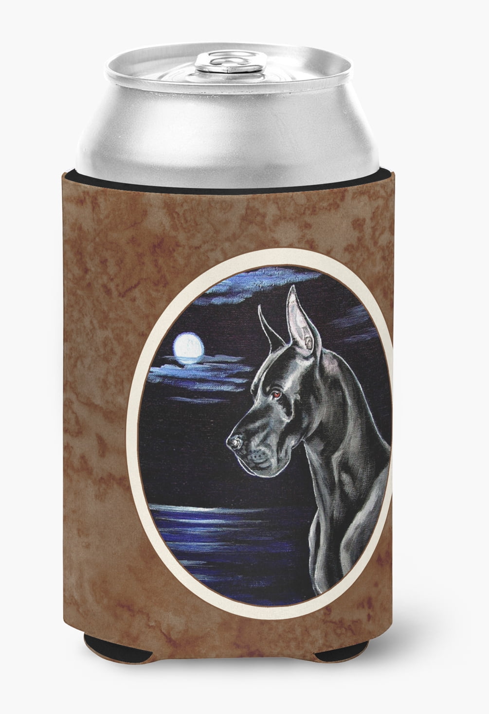 Carolines Treasures 7060CC Black Great Dane in the Moonlight Can or Bottle Hugger